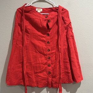 Maeve from Anthropologie button up skirt.